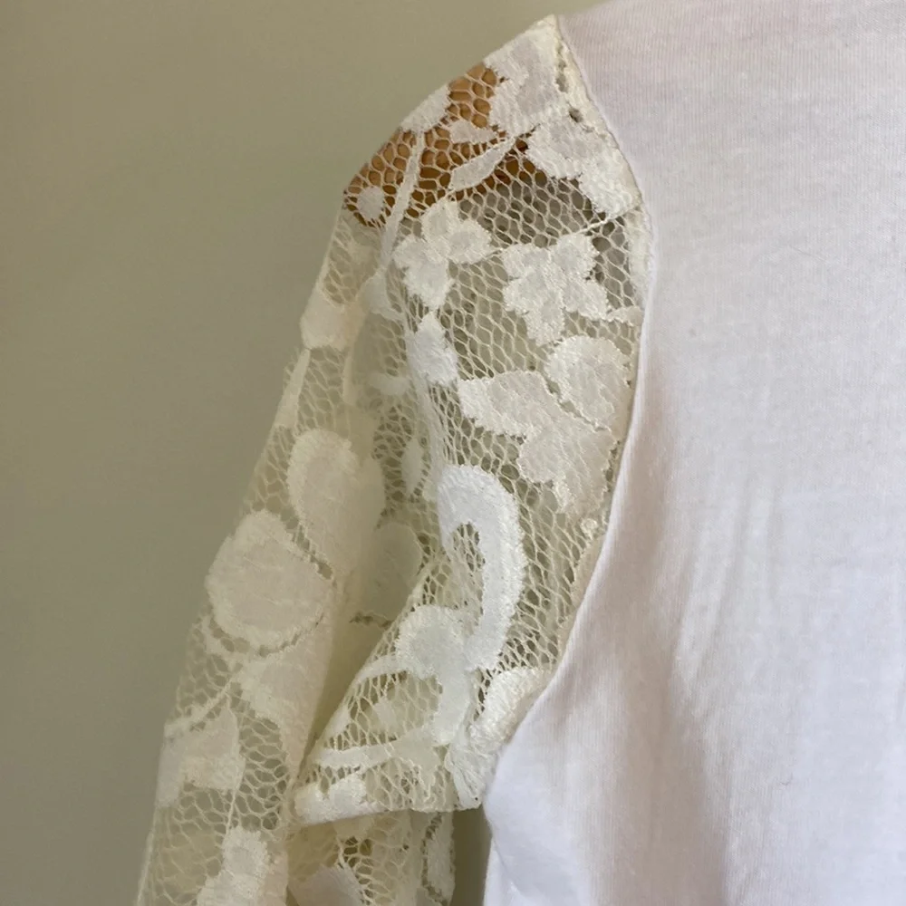 Lacey white long sleeve shirt - Picture 8 of 14